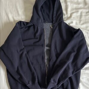 Brandy Melville Navy Zip Up Hoodie